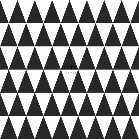 Tapeta w białe i czarne trójkąty