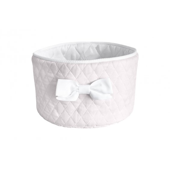 Round basket baby pink