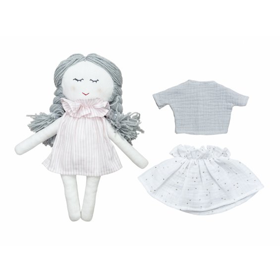 Doll with clothes baby pink