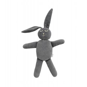 Decorative bunny Anthracite Gloss with a rattle