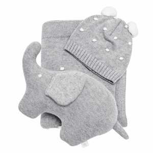 Baby knitted gift set grey