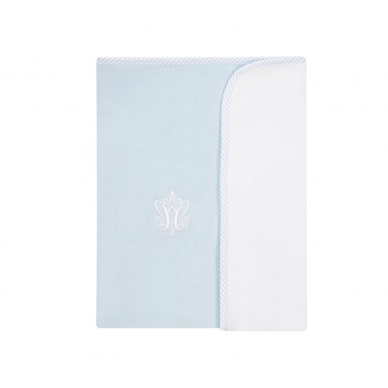Blanket double-sided blue with emblem