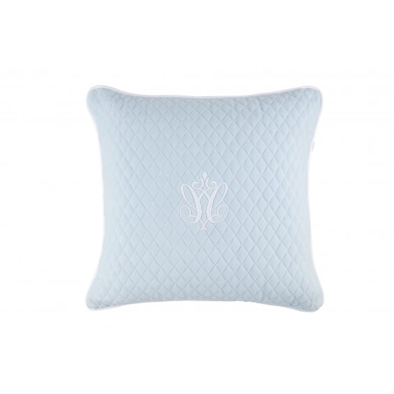 Quilted blue pillow big
