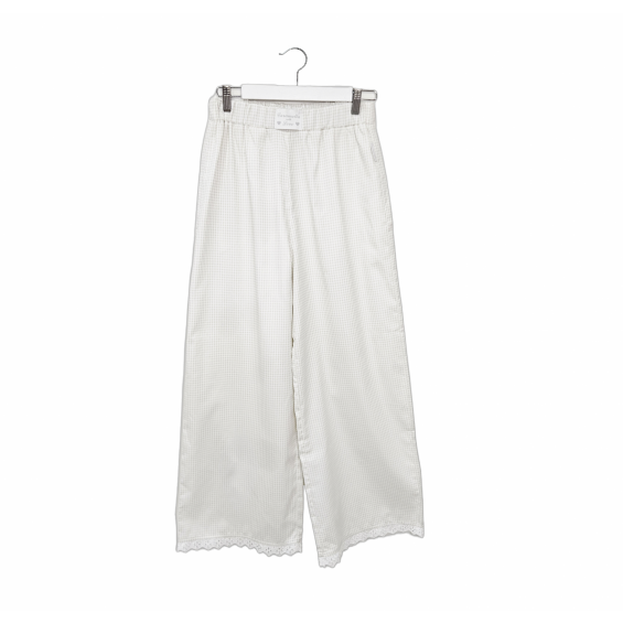 Beige houndstooth sleep pants