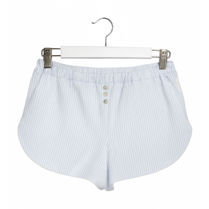 Jersey blue striped sleep shorts