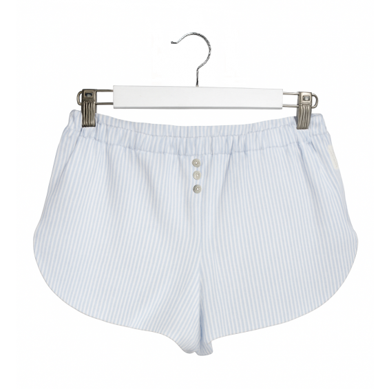 Shorts with blue stripes