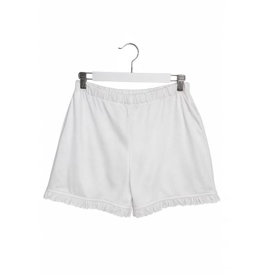 Jersey shorts with pink polka dots