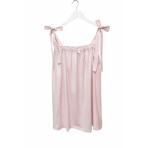 Pink Nightdress with Gold Polka Dots