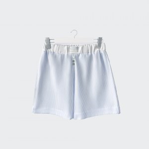 Shorts with blue stripes