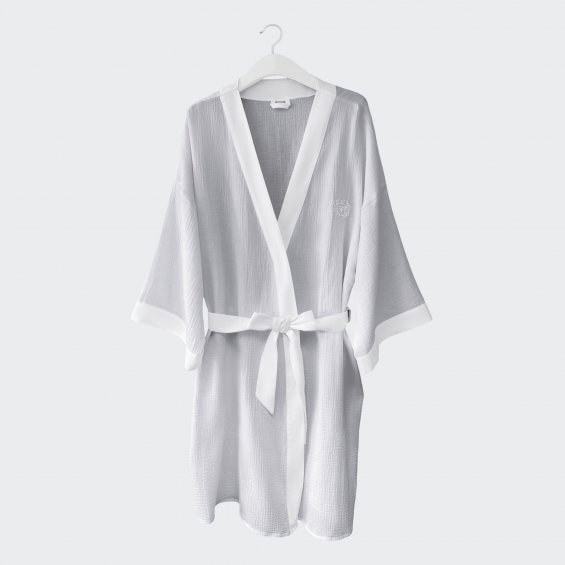 Muslin kimono szare