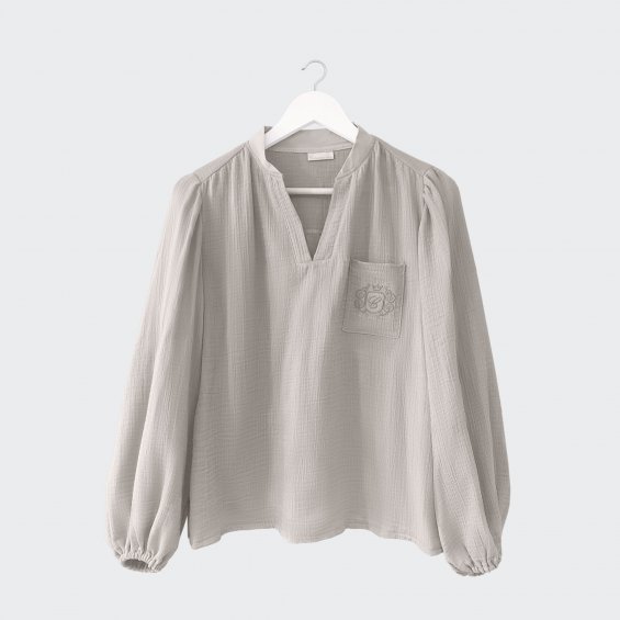 Beige muslin blouse