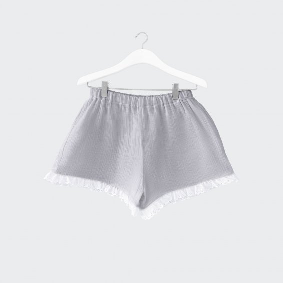 Muslin shorts grey