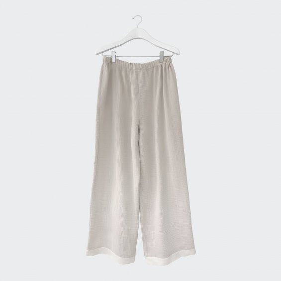 Muslin trousers beige