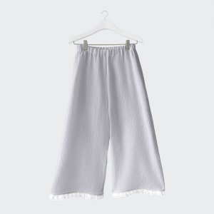 Muslin culotte trousers grey