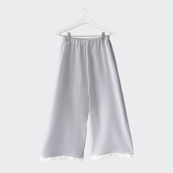 Muslin culotte trousers szare