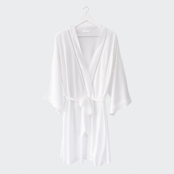 White dress with hemstitch