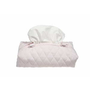 Baby pink quilted wipes cover