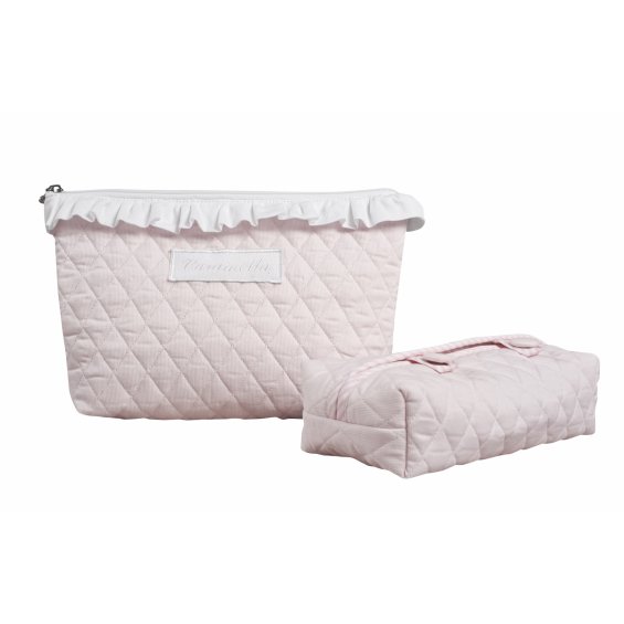 Baby pink quilted wipes cover - Care articles - Care - Shop on-line ...