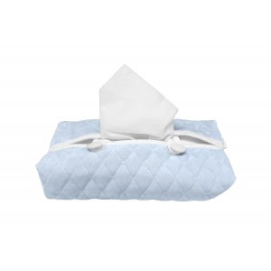 Baby blue quilted wipes cover