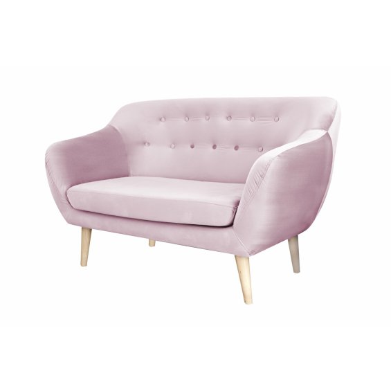 Scandi baby pink sofa