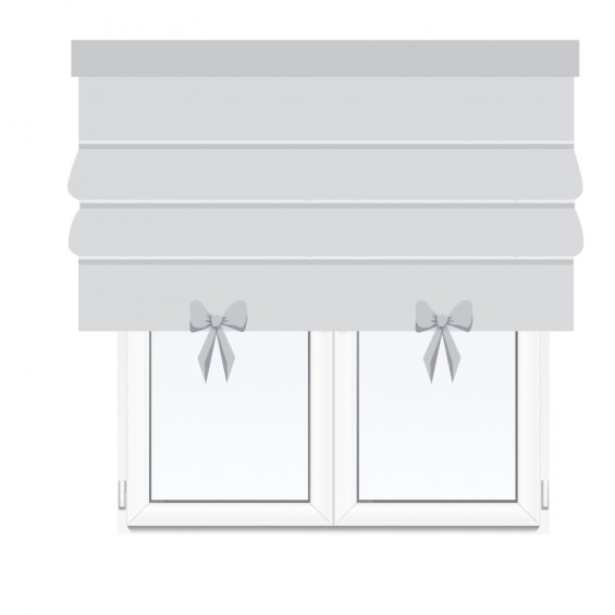 Roman blind with bows