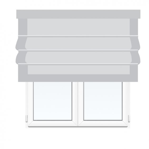 Roman blind with frame
