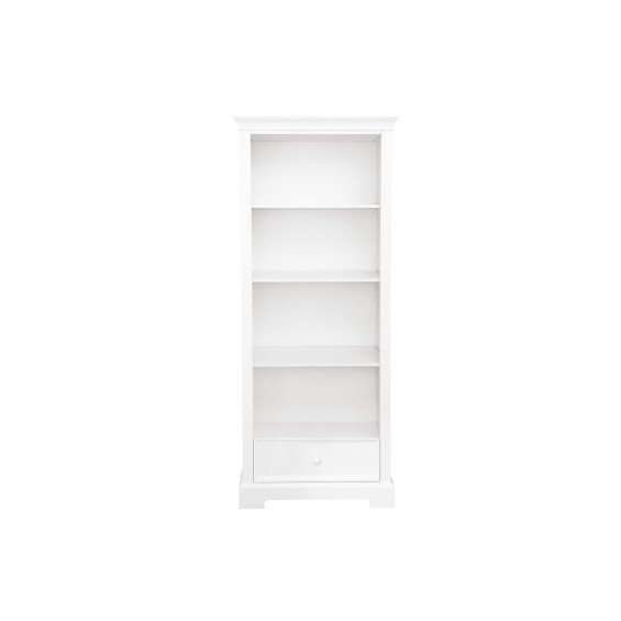 elegant white bookshelf