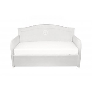 Cosmopolitan upholstered ivory bed
