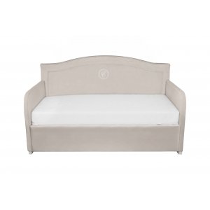 Cosmopolitan upholstered beige bed