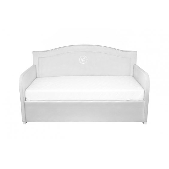 Cosmopolitan upholstered grey bed
