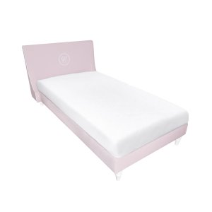 Classic upholstered pink bed