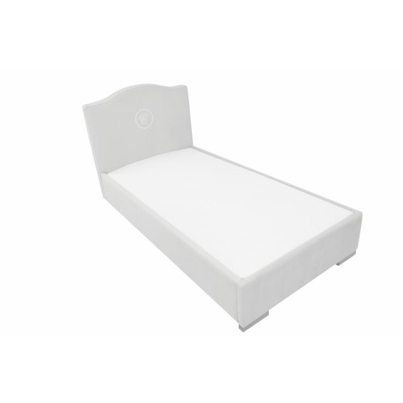 Hampton upholstered ivory bed