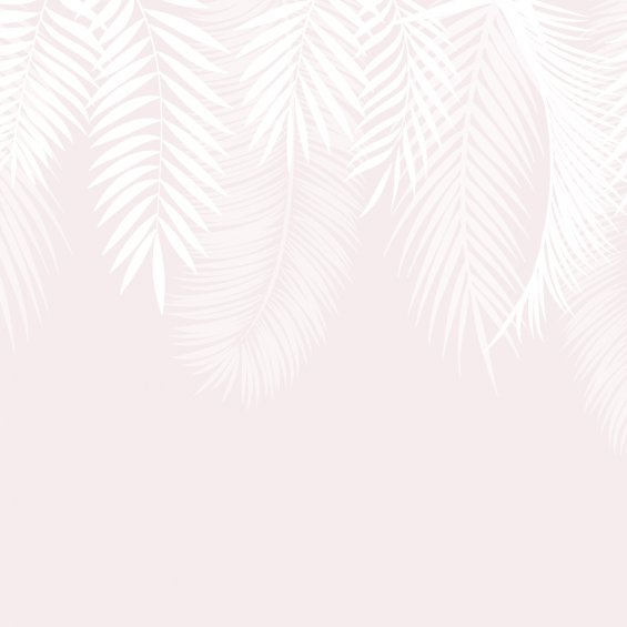 Pink wallpaper with large leaves