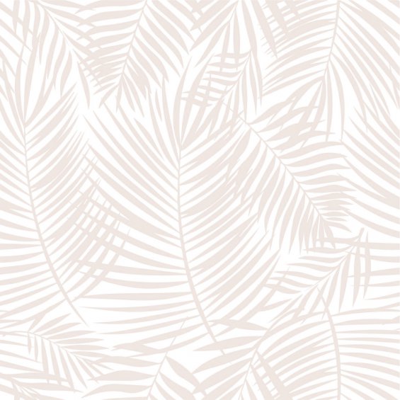 Wallpaper with beige palm leaves