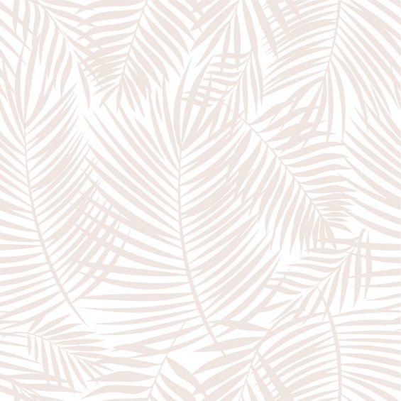 Wallpaper with beige palm leaves