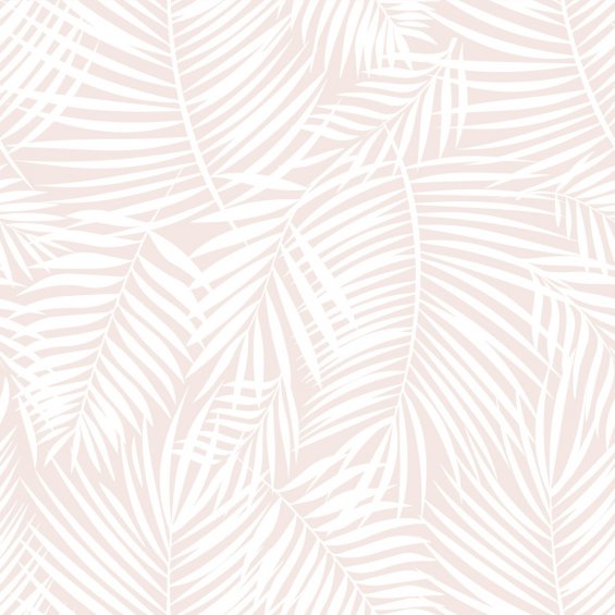 Beige wallpaper with palm leaves