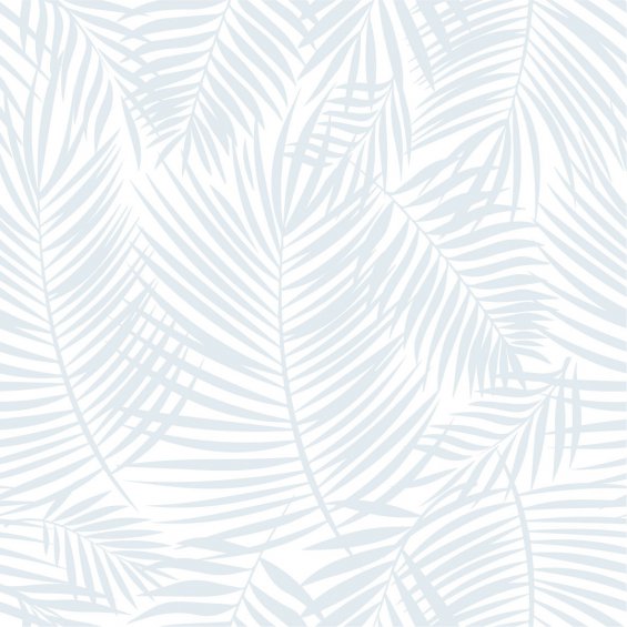 Wallpaper with blue palm leaves (to size) - Wallpapers with plants - Walls  - Shop on-line - Caramella