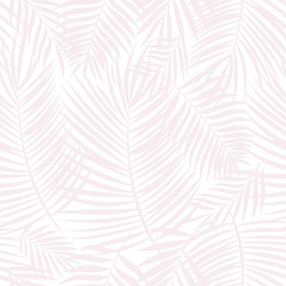 Wallpaper with pink palm leaves