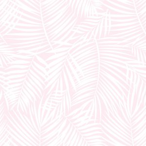 Pink wallpaper with palm leaves (to size)