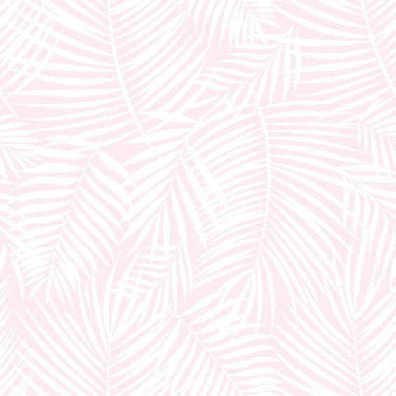 Pink wallpaper with palm leaves