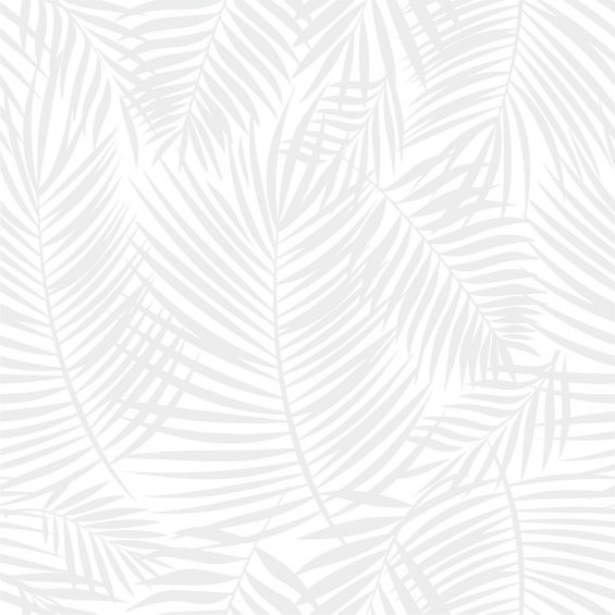 Wallpaper with grey palm leaves