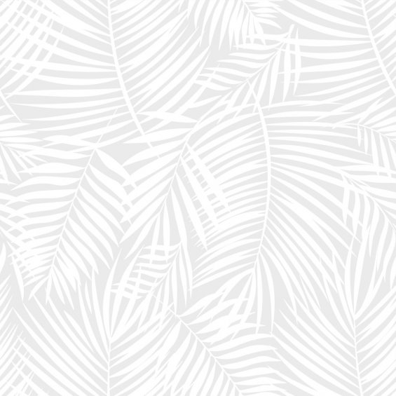 Grey wallpaper with palm leaves