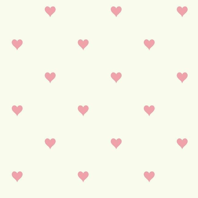 White wallpaper with pink hearts - All wallpapers - Walls - Shop on-line -  Caramella