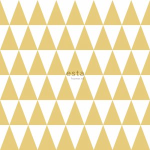 Wallpaper with yellow and white triangles