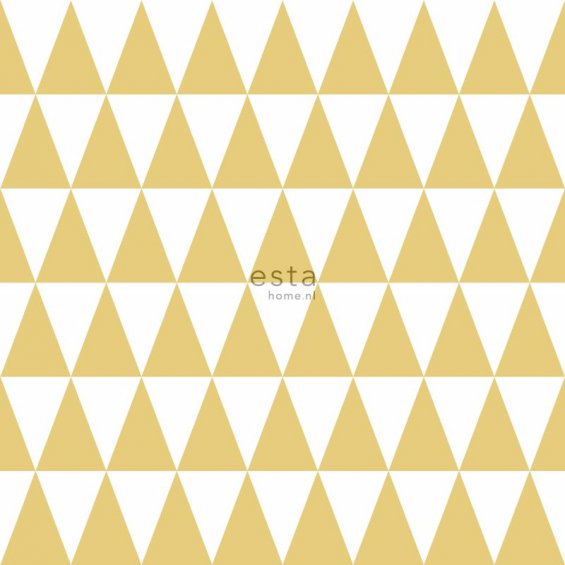 Wallpaper with yellow and white triangles
