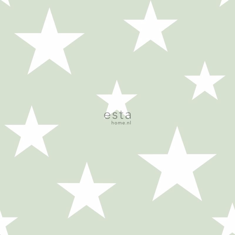 Mint wallpaper with white stars - All wallpapers - Walls - Shop on-line -  Caramella