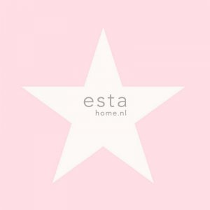 Baby pink wallpaper with big star