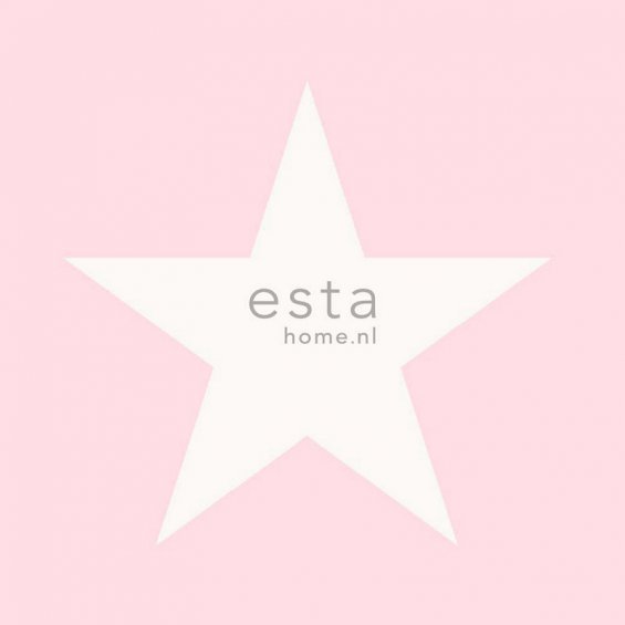Baby pink wallpaper with star