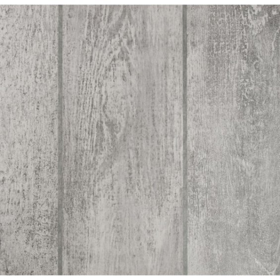 Grey wallpaper with wooden motif