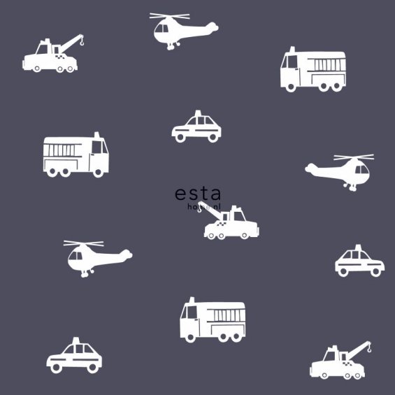 Grey wallpaper with vehicles